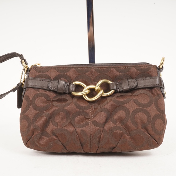 NWT $98 Coach Brooke Op Art Brown/Ebony Wristlet 43105 BBREB - Picture 2 of 12